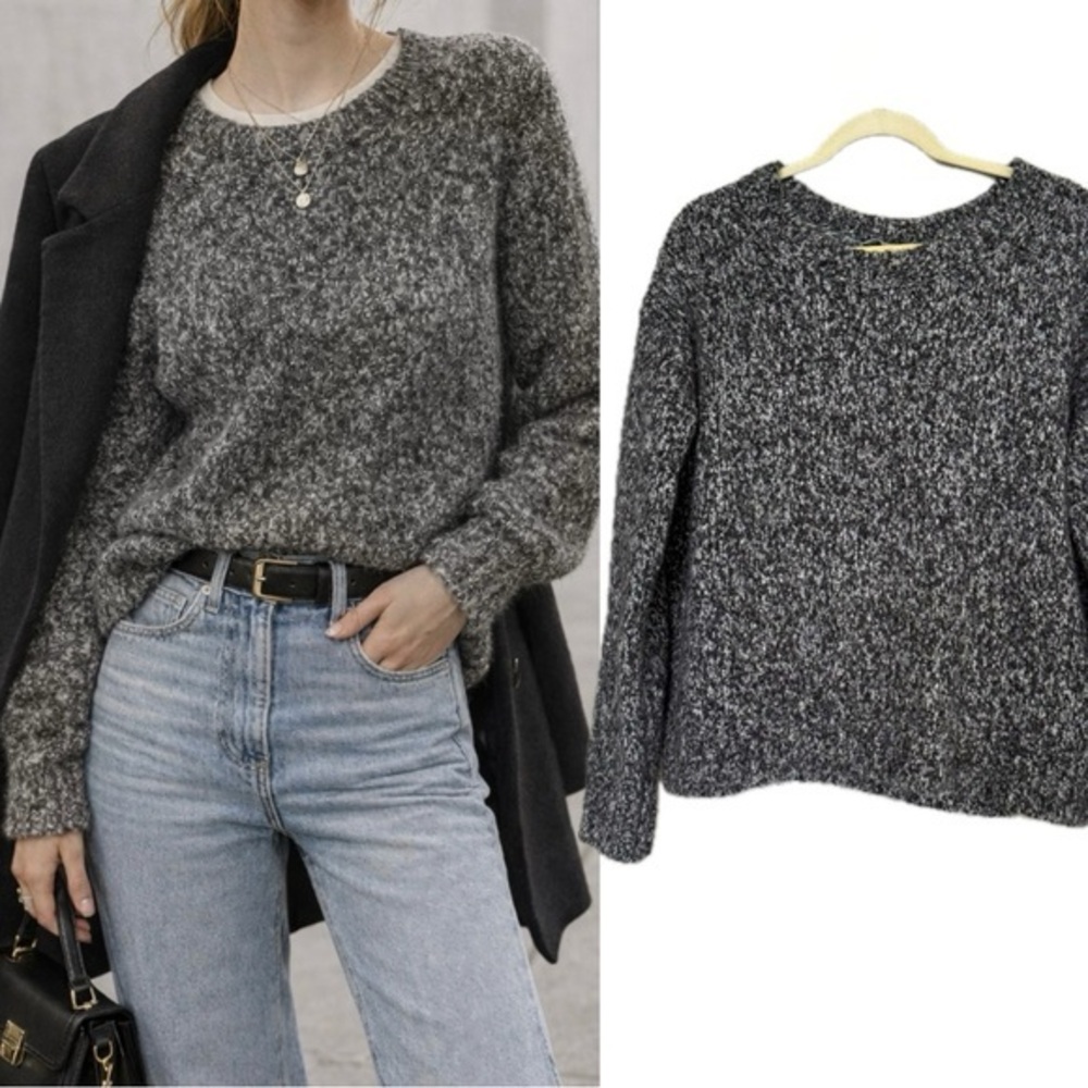 Vince Cashmere Wool Silk Soft Gray Long Sleeve Relaxed Sweater XS